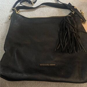 Michael Kors Black Pebbled Leather Shoulder Bag
